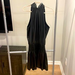 Ramy Brook faux leather halter mini